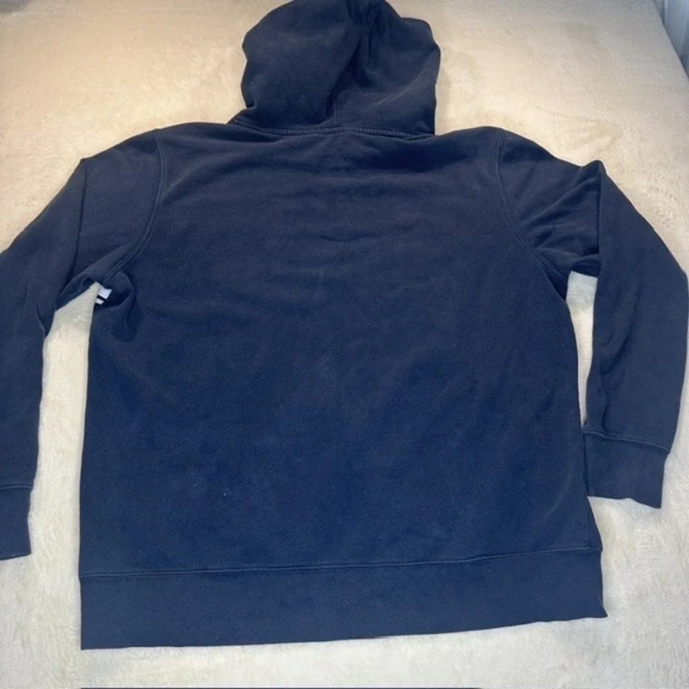 The North Face Mens Navy Blue Logo Stripe Pullover Hoodie A352F L